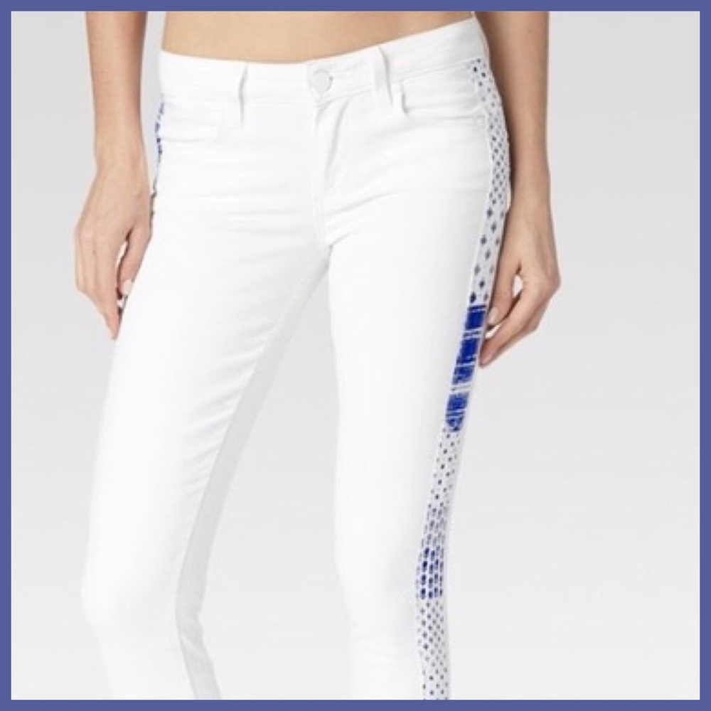 Paige White Tuxedo Jeans 28‎